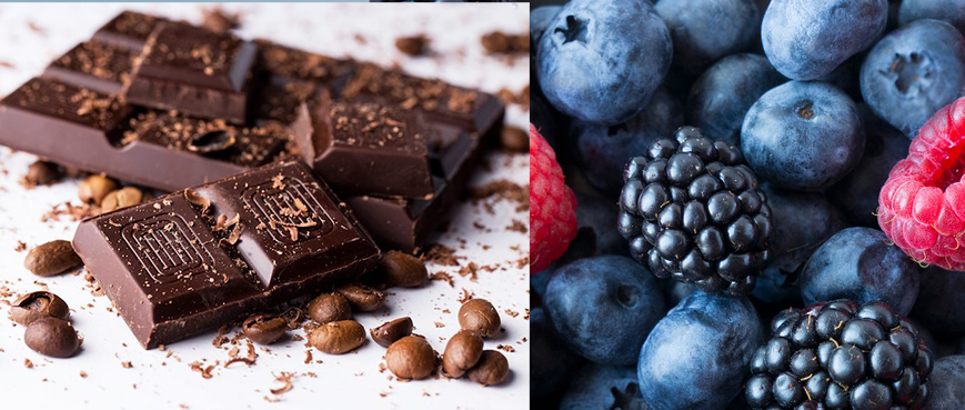 Dark chocolate contains compounds like flavonoids and phenylethylamine that can boost mood and improve feelings of well-being