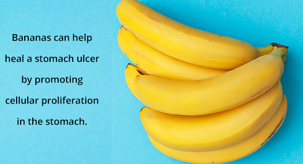 Raw and ripe bananas prove to be very beneficial in curing stomach ulcer