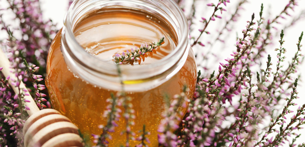 Heather honey is high in antioxidants and antibacterial properties